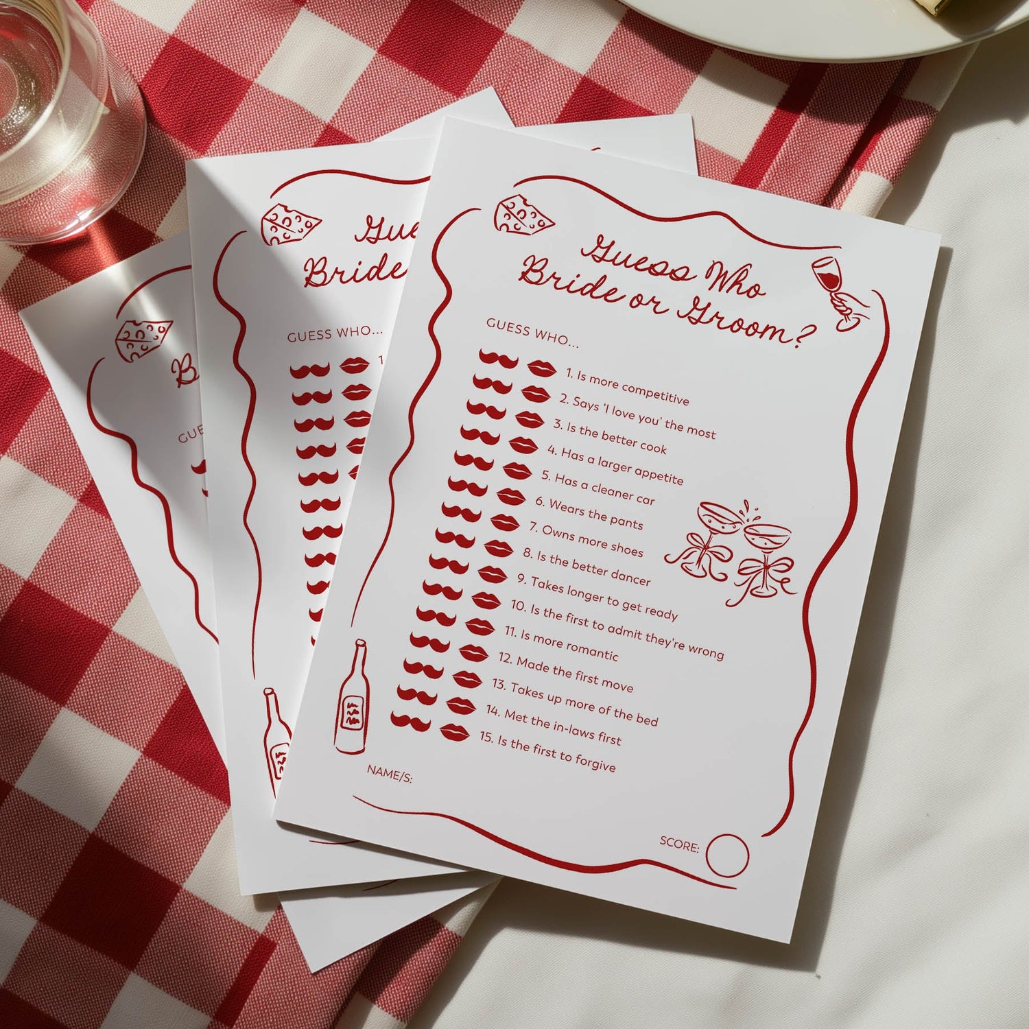 Guess Who Bride Or Groom - That's Amore Bridal Shower
