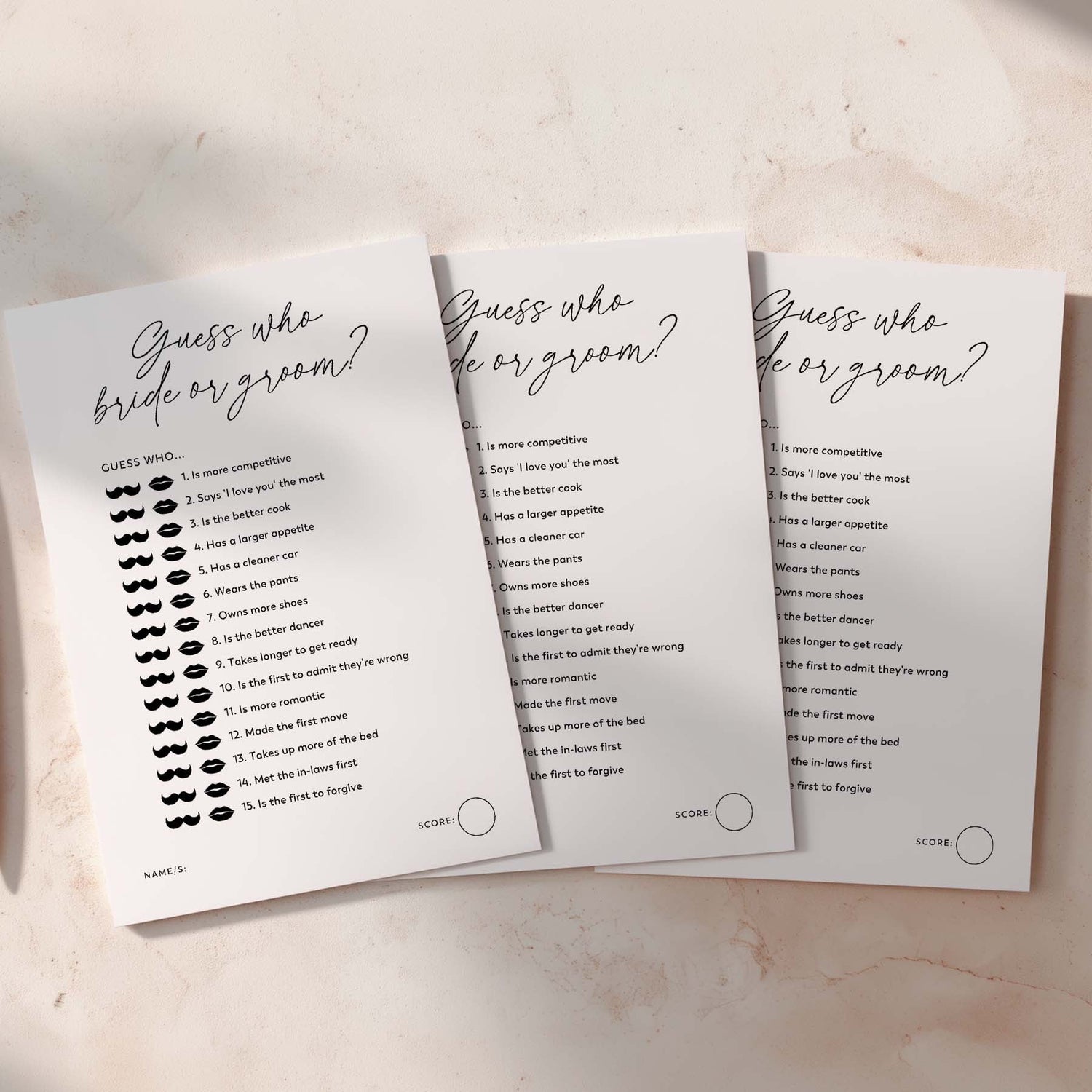 Black White Minimalist | Bridal Shower