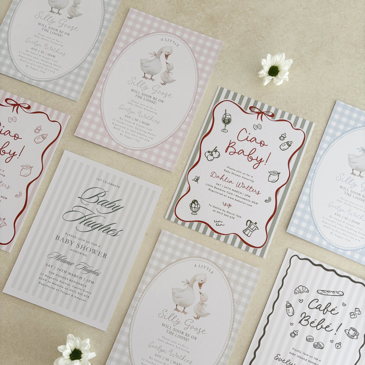Printed Baby Shower Invitations Australia