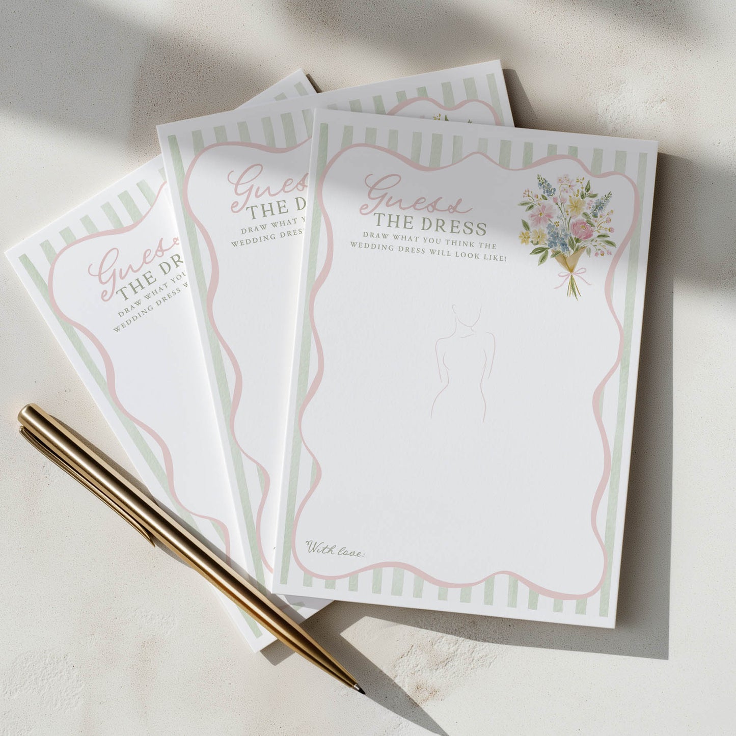 Printed Guess the Dress - Fresh Off The Market | Bridal Shower Games Australia