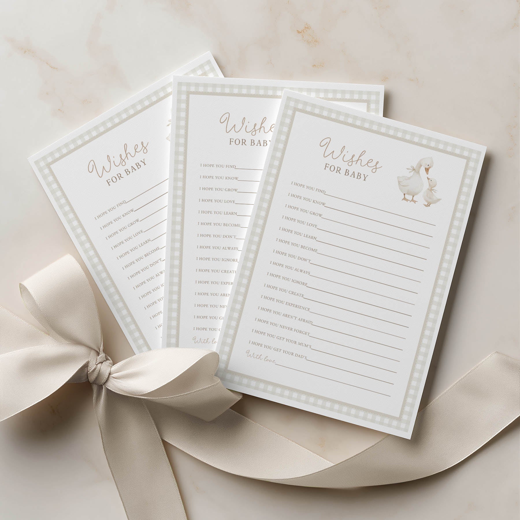 printed baby shower games - wishes for baby