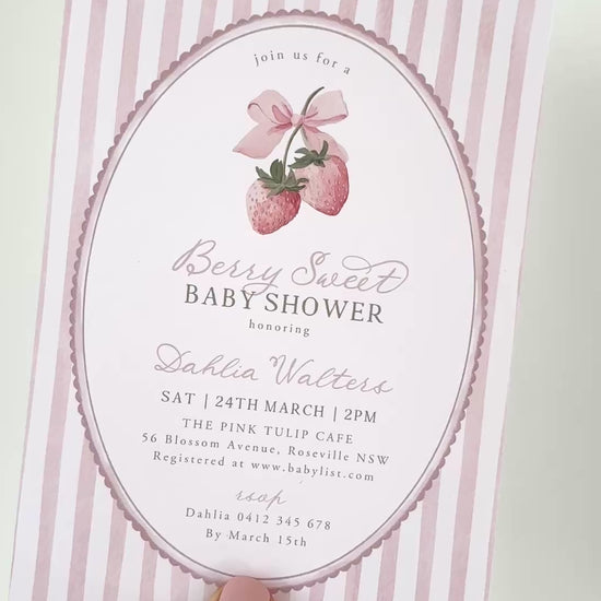 Berry Sweet Baby Shower Invitation