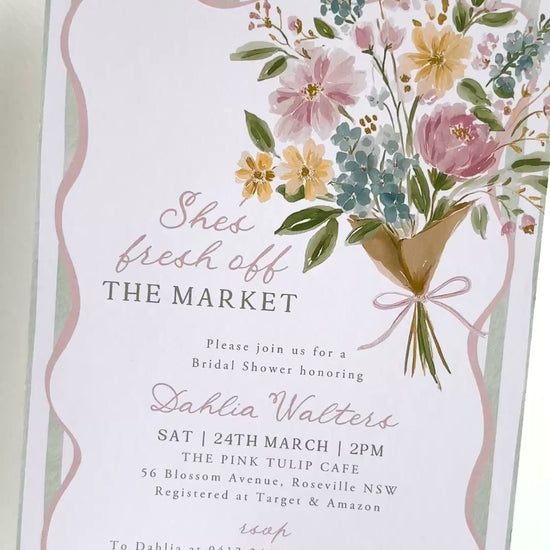 Shes fresh off the market invitation