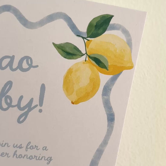 Ciao Baby Lemon Baby Shower Invitation